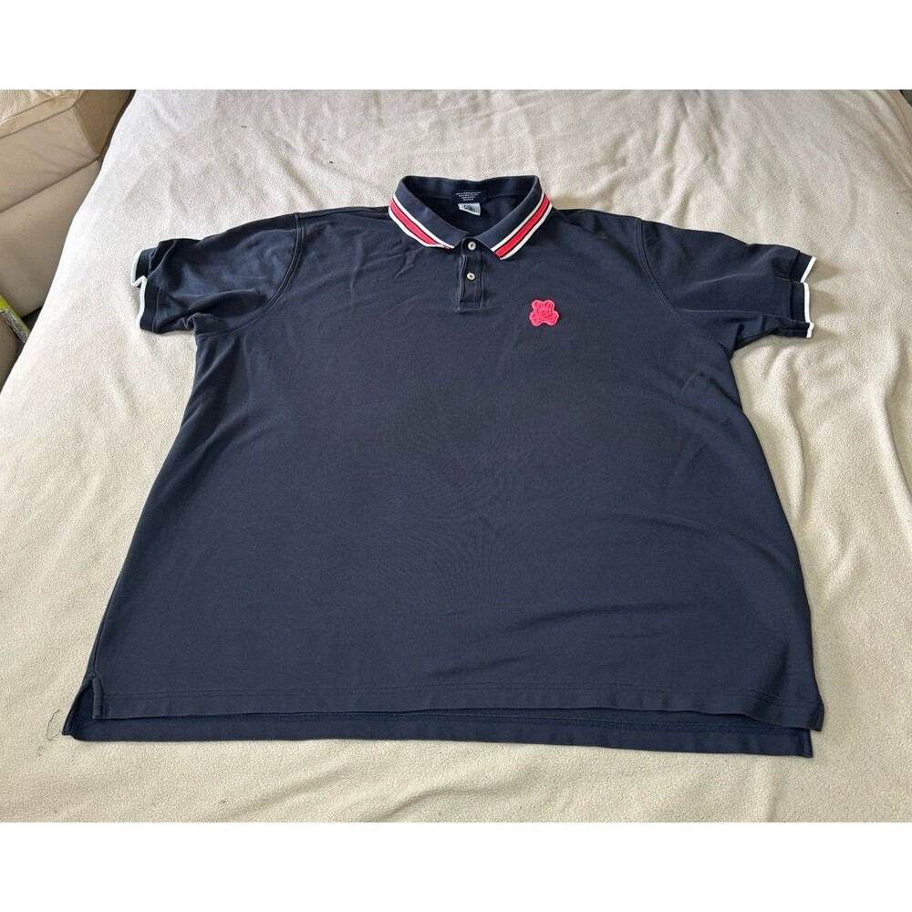 Psycho Bunny Polo Shirt Mens 3XLT Black Pink Logo Big Tall Pima Cotton Golf